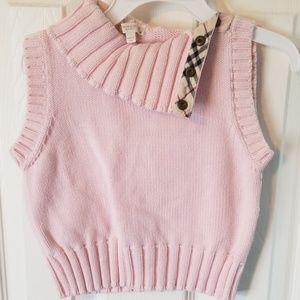 Burberry Baby pink sleeveless sweater